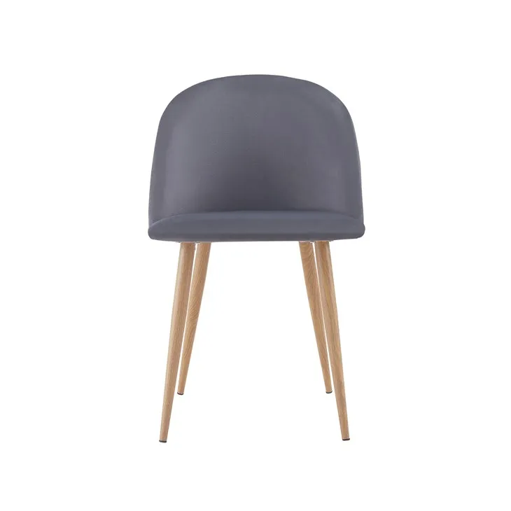 Dining Chair With Wooden Metal Legs